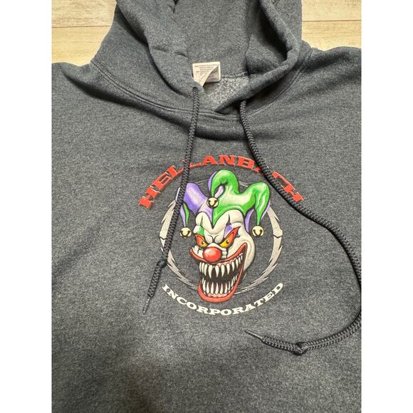 Hellanbach Inc. Who's Your Daddy? Pullover Gray Hoodie Sweater XL Clown - Picture 3 of 4